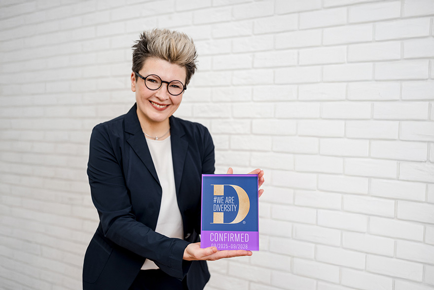 Beatrix Czipetits mit der #WeAreDiversity-Zertifizierung
